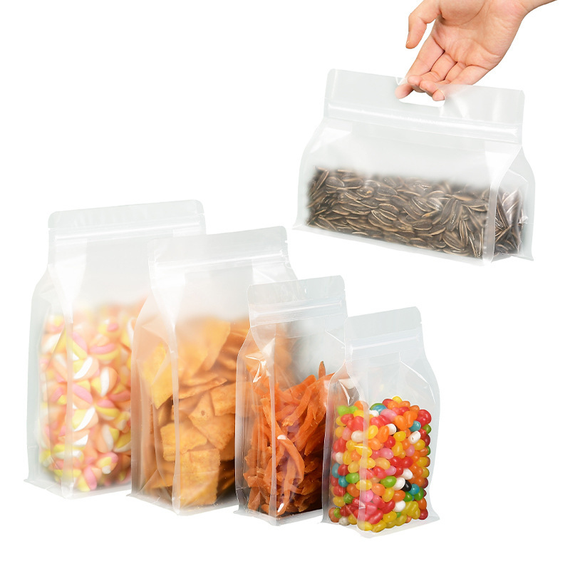 厚いフロスト透明自立包装袋キャンディー花茶米自封袋猫食糧餌八辺封袋卸売り|undefined