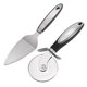 Manjia pizza wheel stainless steel pizza shovel two-piece handle device round single wheel Pancake knife baking kitchen tools