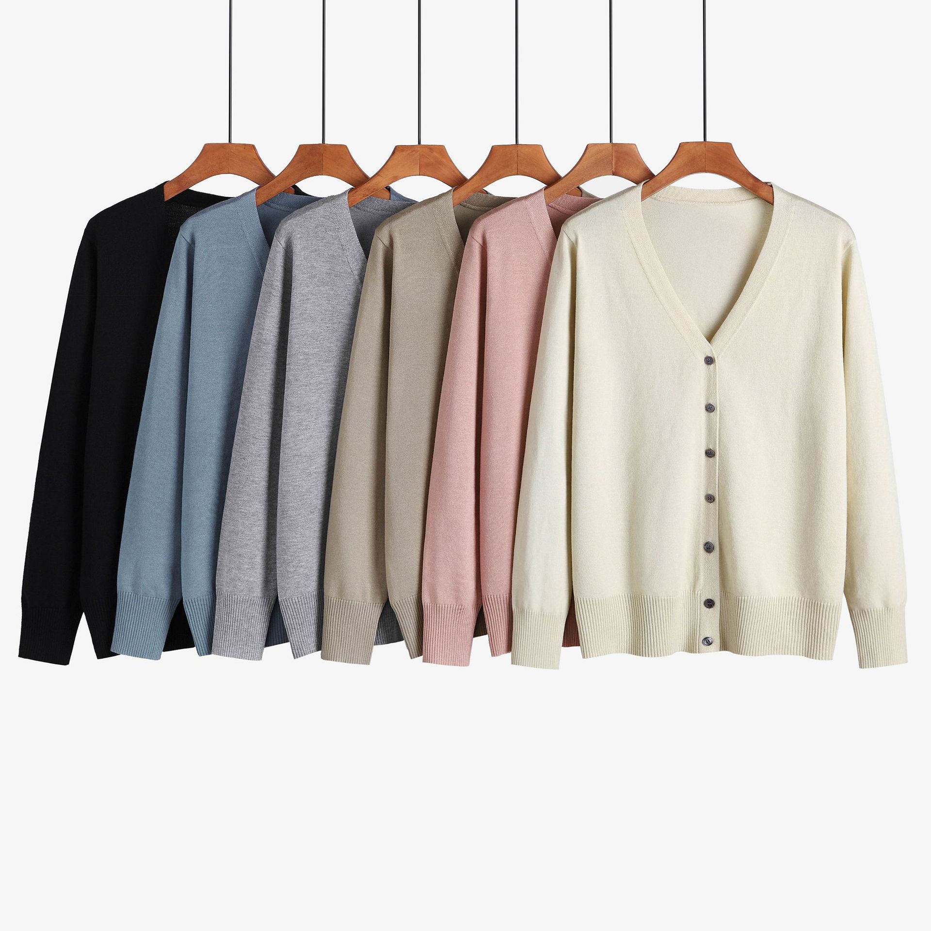 Foreign trade Europe and the United States temperature difference artifact V-neck cardigan sweater women plus fat plus size coat solid color knitted jacket 90.00kg