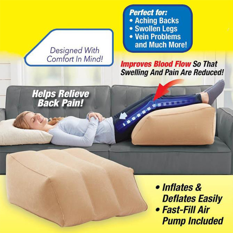 Cross-Border TV new inflatable Leg pillow Leg Ramp Portable fatigue relief back pillow shaping Leg shaping slope pillow