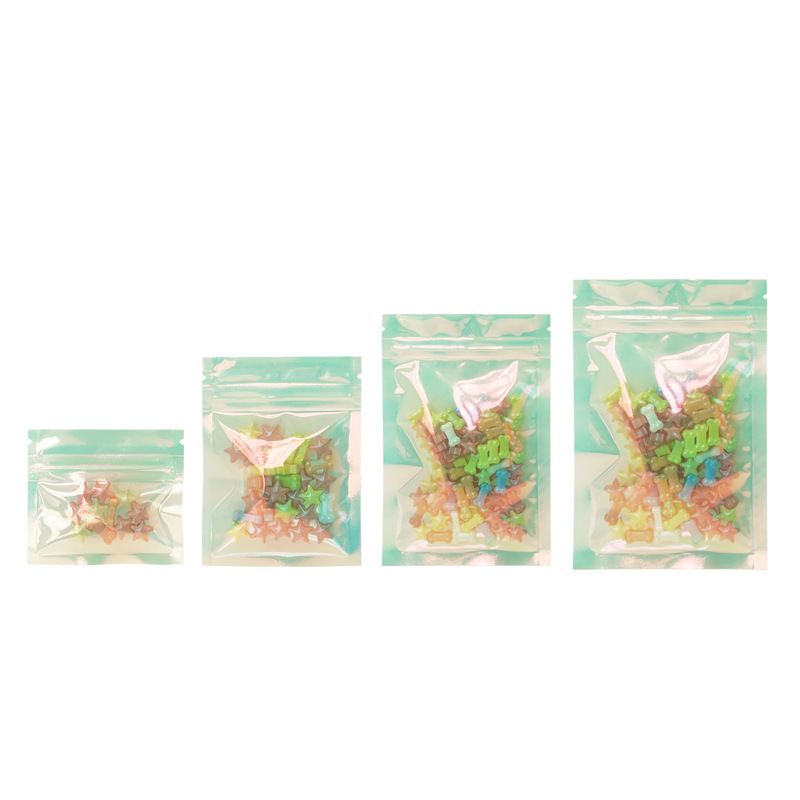 Rainbow Transparent Phantom Color Self-sealing Bag Colorful Color Changing Cosmetic Bag Candy Card Jewelry Packaging Bag 100 Price