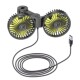 5-leaf rear headrest double head fan-USB interface