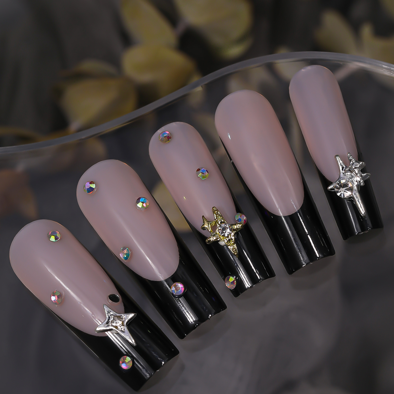 2024 Cross-border Hot Sale Y2K Star Mans Alloy Nail Art Jewelry Star Mans Mini Star 3D Nail Decoration Accessories