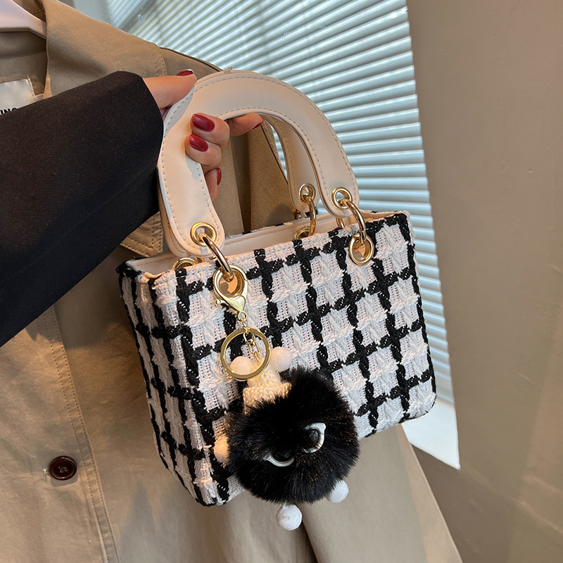 Niche Design Woolen Bag 2022 New Style Bag Women's Bag Autumn and Winter Cyber Popular Crossbody Bag Portable Daffy Bag
