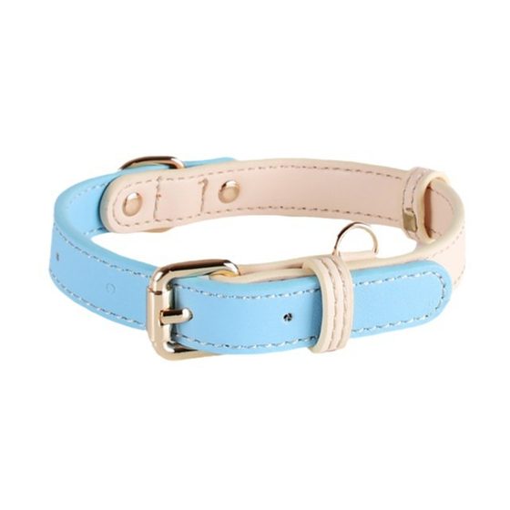 Loudik wholesale explosion leather pet collar dog leash set dog walking rope small and medium-sized dog cross-border