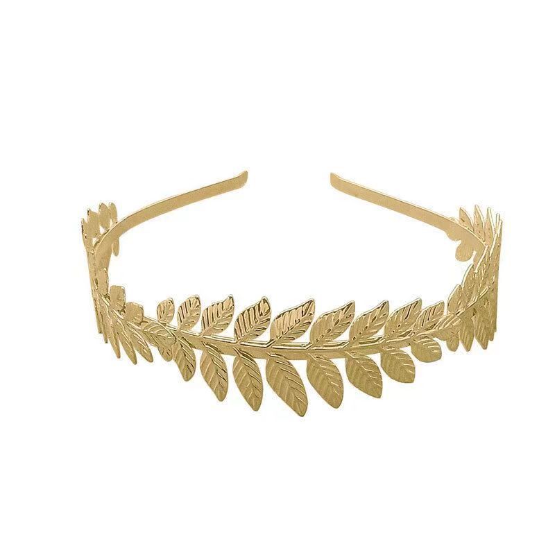 European and American Fashion Leaf Hairband Headband Bridal Headwear Hair Accessories Amazon Golden Leaf Hairband Leaf Headwear