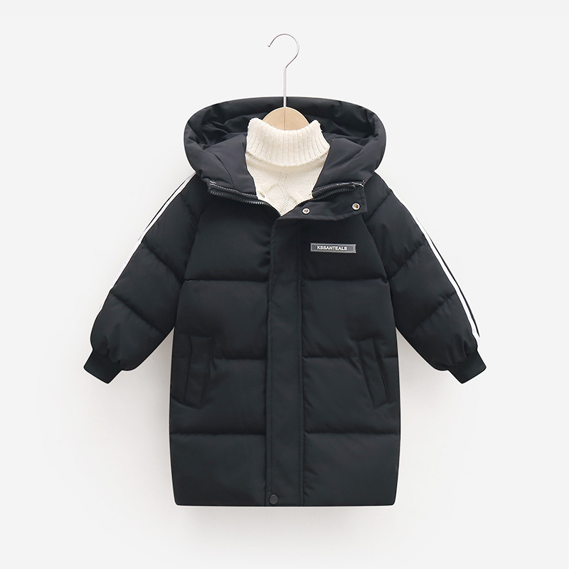 New children's thickened mid-length cotton-padded coat winter boys' and girls' down cotton-padded coat middle and older children's over-the-knee children's clothing
