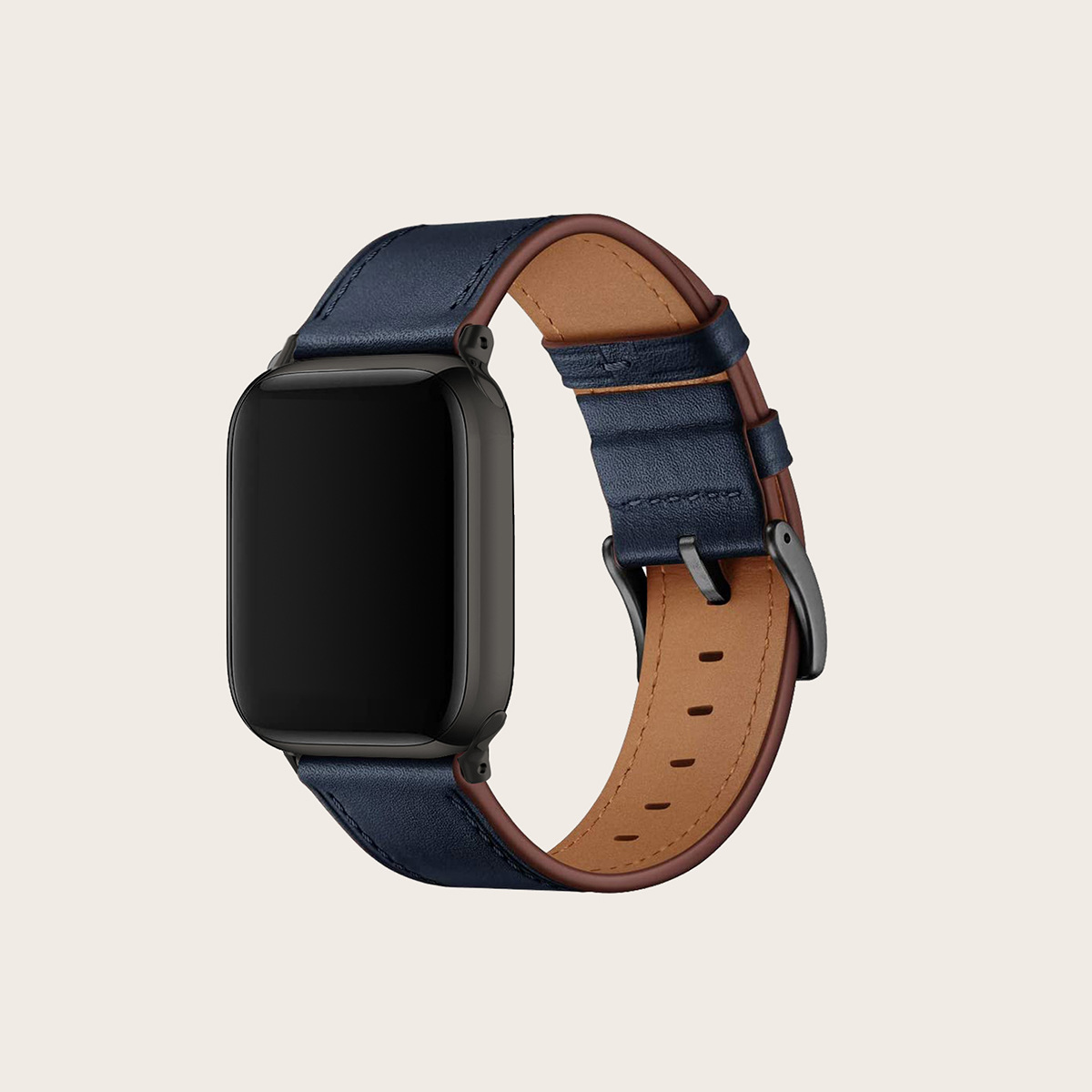 AppleWatch7/se Apple Watch Strap Foreign Trade New Top Layer Cowhide Genuine Leather iWatch Strap