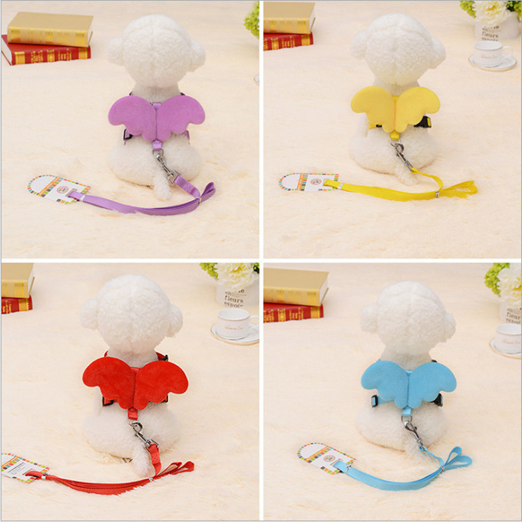 Dog Leash Pet Angel Love Leash Angel Wings Chest Back with Rabbit Pet Supplies Wholesale