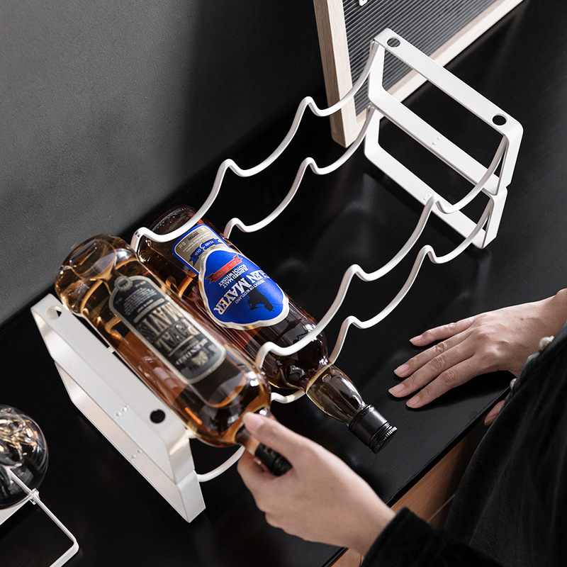 Wine Rack Iron Ornaments Wine Bottle Rack Stackable Wine Rack European Style Wine Rack Iron Wire Creative Wine Cabinet Display Rack