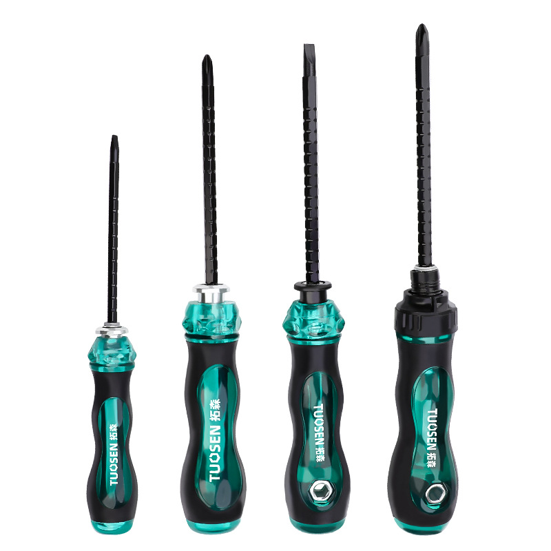 Topson Tools Wholesale Manual Maintenance Screwdriver Flat-head Phillips Screwdriver Screwdriver Telescopic Dual-purpose Screwdriver