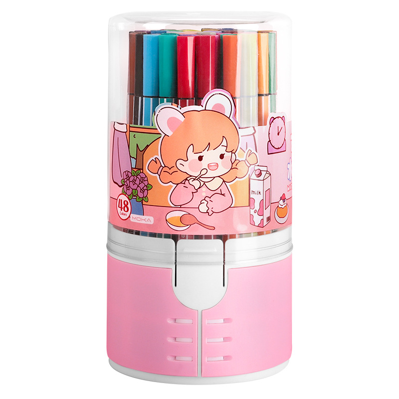 MOKA kindergarten gift 12 colors 48 colors watercolor pen suit large capacity washable color pen children painting wholesale