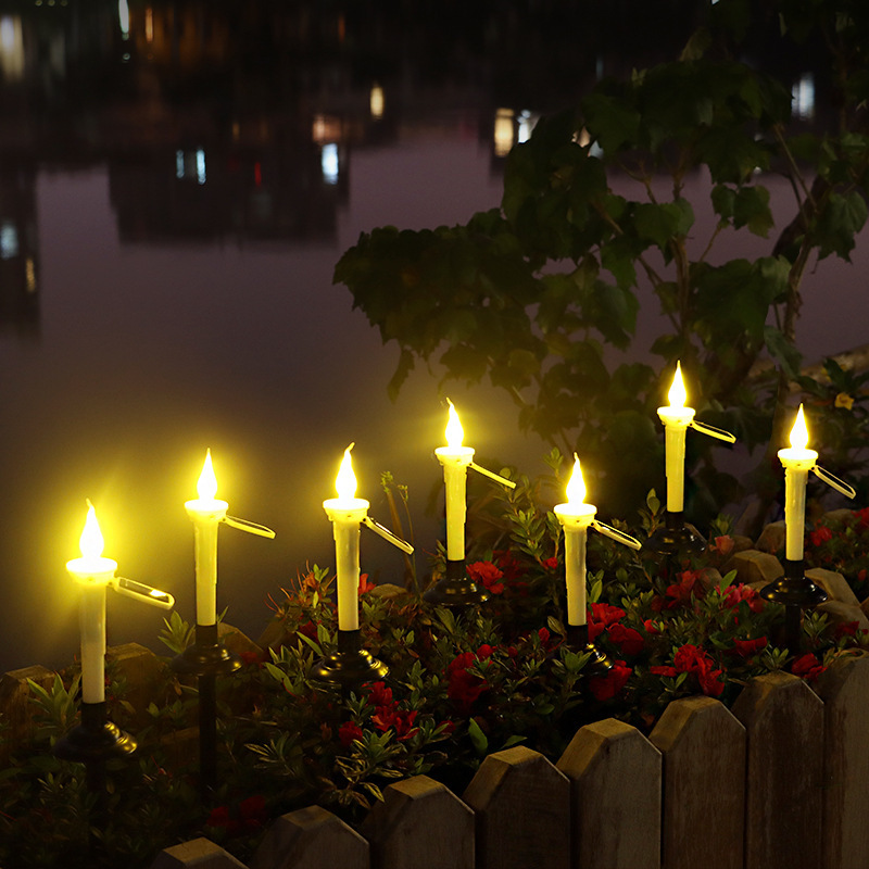 屋外太陽光発電ハロウィンクリスマス Led キャンドルライト庭の庭の装飾芝生風景ライト家の装飾|undefined