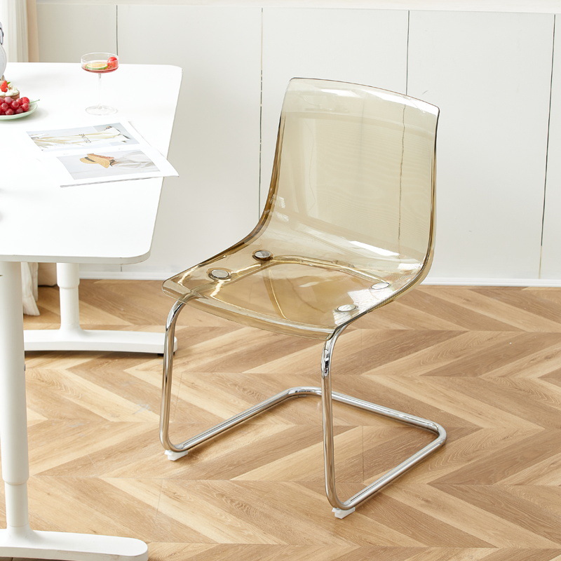 Nordic Acrylic Chair Transparent Dining Chair Plastic Backrest Desk Chair Simple Modern Household Toias Dining Table and Chair
