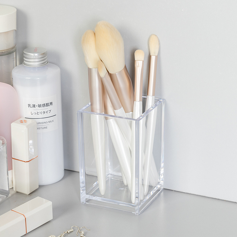 Pen Holder ins Simple Acrylic Transparent Pen Holder High-value Female Student Office Dormitory Desktop Sundries Finishing
