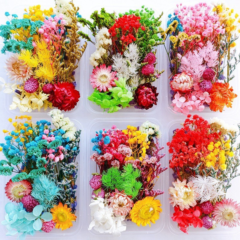 Factory Direct sales all kinds of diy lunch box material package photo frame fan and other random flower box crafts flower ornaments