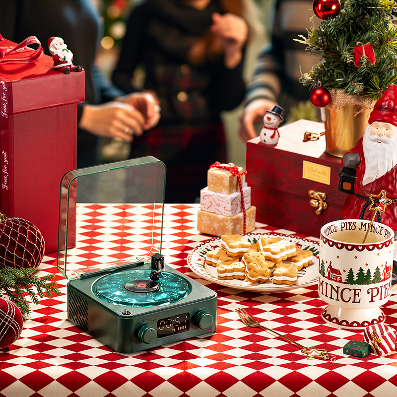 KAW00 Santa Claus listening to the sea white noise Bluetooth stereo wireless card creative gift ornaments gift cross-border