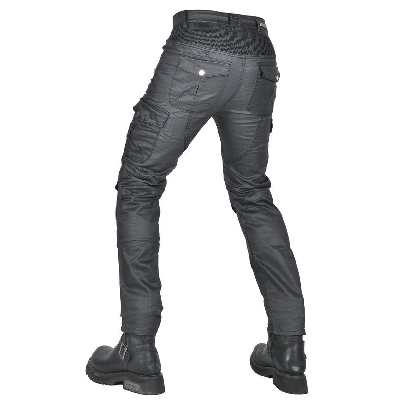 VOLERO Vorum Gong Motorcycle Jeans Men's Coated Vintage Biker Pants Multi-Pocket Casual Tooling Riding Pants