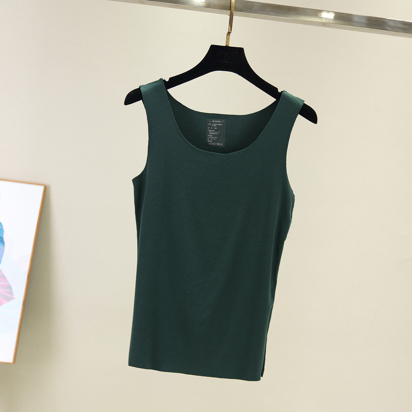 Summer and Spring Modal Threaded Seamless Vest Camisole Women's Outer Wear Inner Sleeveless Loose Base Shirt Large Size Top