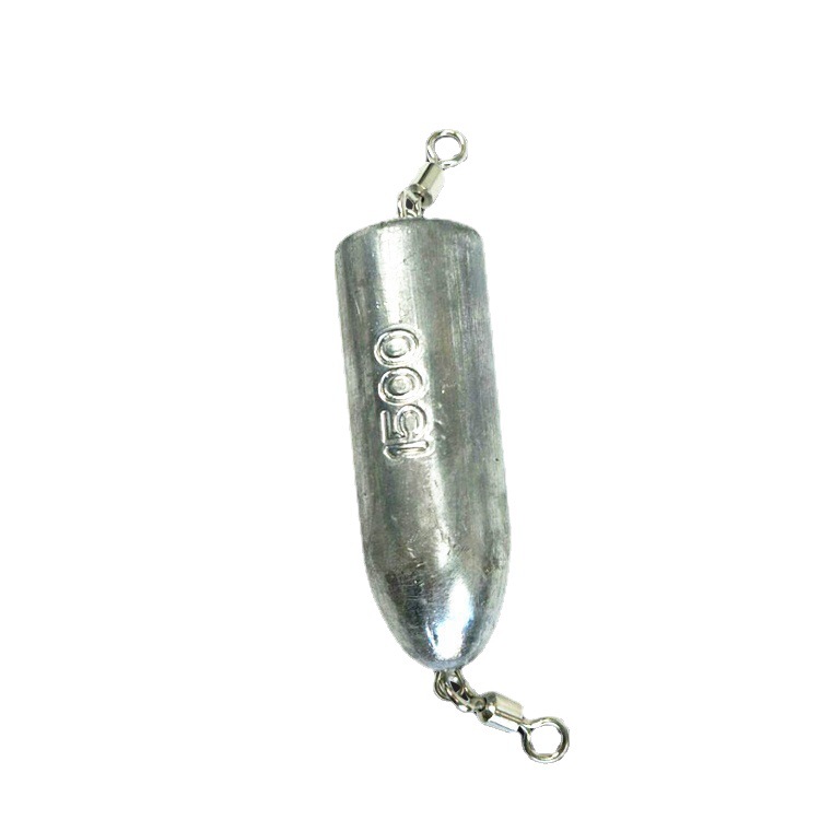 Large gram lead pendant with ring for sea fishing boat fishing 40g-3000g lead pendant foot gram bullet type lead pendant