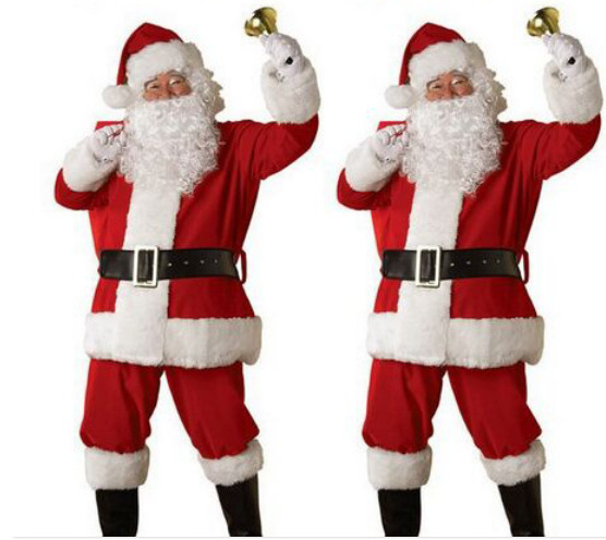 Factory spot supply Santa Claus suit seven-piece holiday atmosphere stage drama performance clothing