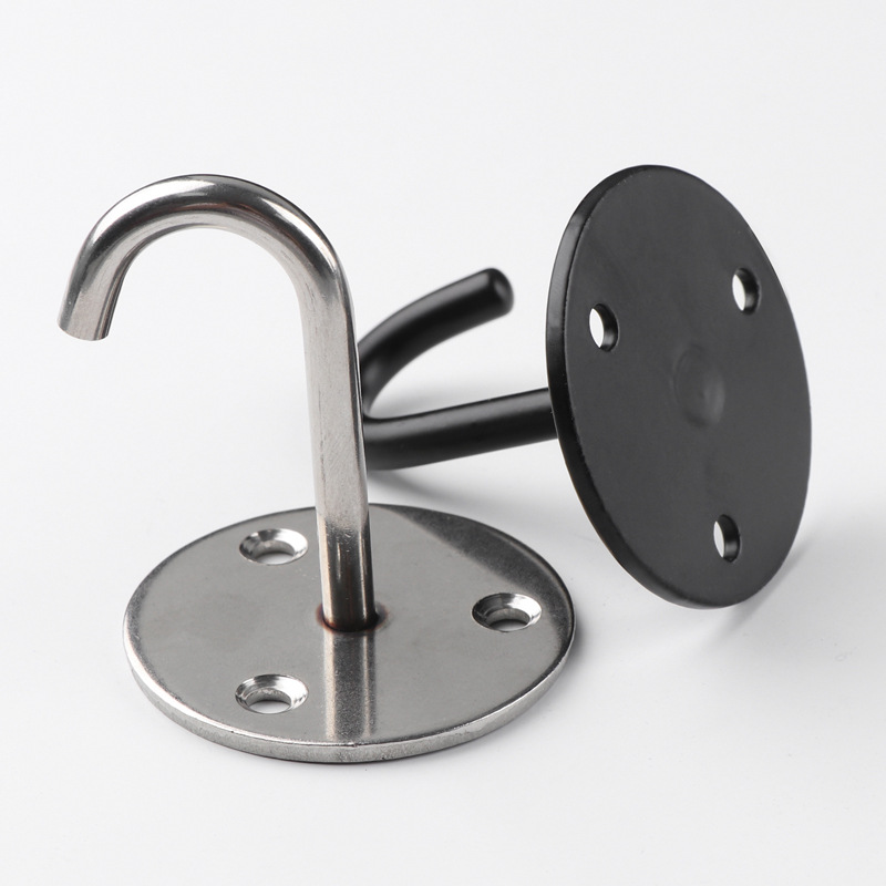 Stainless Steel Wall Ceiling Hook Black Top Hook Sandbag Projection Curtain Roof Ceiling Hook Fan Hook Single Hook