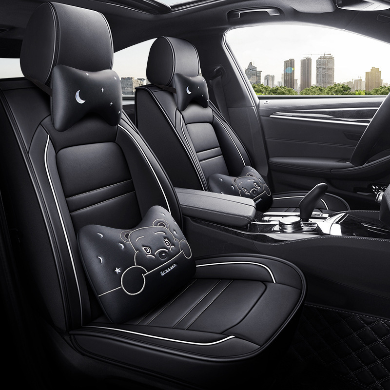 2020 new car seat cushion all-inclusive full leather/leather Ice Silk cartoon four seasons available Taobao Tmall and other generation hair