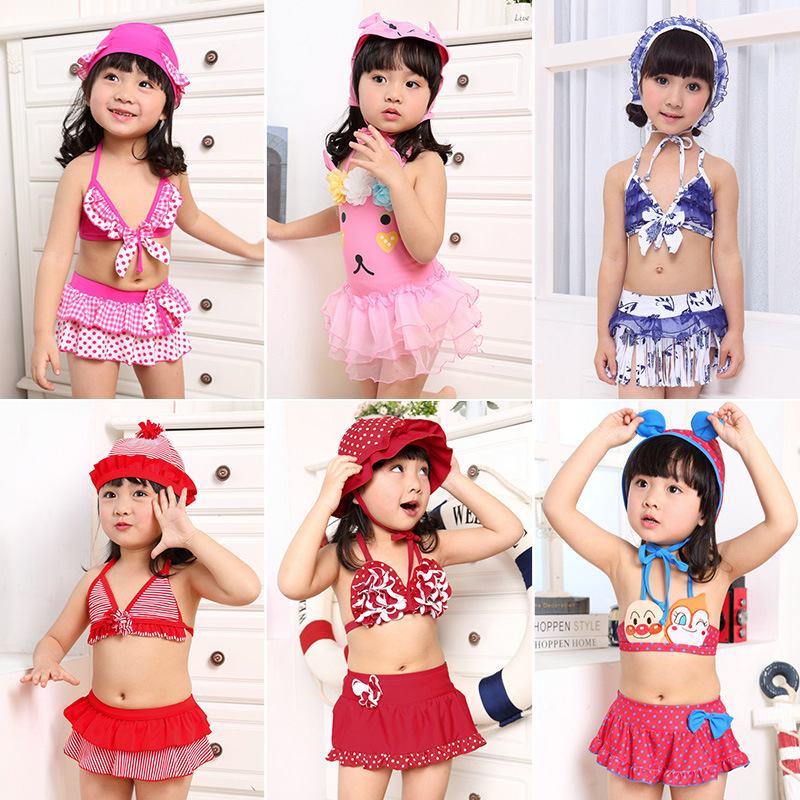 Baiya children's swimsuit girls 2022 Factory Direct split three-piece set children's infant summer swimsuit