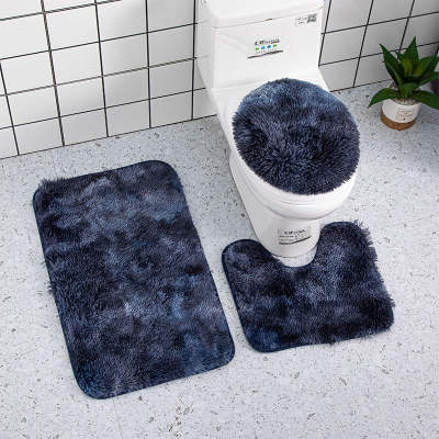 Cross-border Daifa Bathroom Bathtub Nordic-style Floor Mat pvc Anti-slip Mat Bathroom Toilet Three-piece Silk-wool Carpet