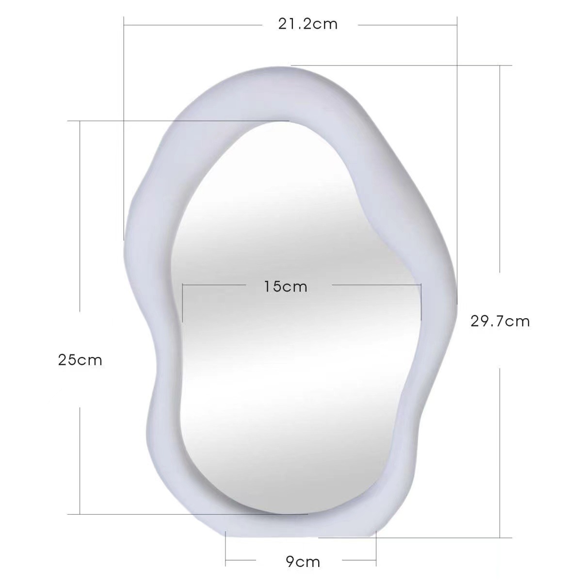 Factory wholesale oval shaped irregular dressing table desktop cosmetic mirror decorative mirror self-timer props cross-border export