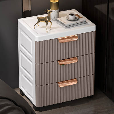 Light Luxury Storage Cabinet European Style Storage Cabinet Drawer Type Baby Clothes Cabinet Household Toy Sundries Storage Cabinet Bedside Table