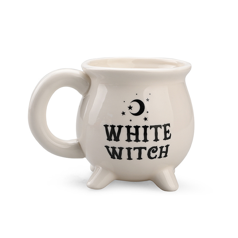 Ceramic witch coffee cup ghost festival witch mug ceramic Halloween mug Witches brew mug
