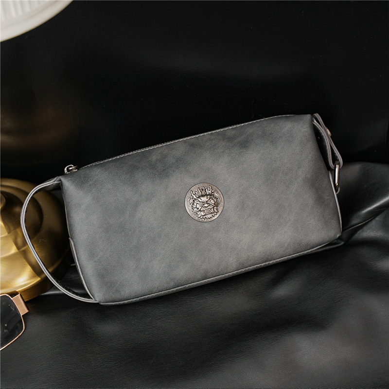 2024 New Korean Style Men's Bag Business Casual Clutch Bag Chinese Style Clutch Bag Envelope Bag Mobile Phone Bag Small Bag