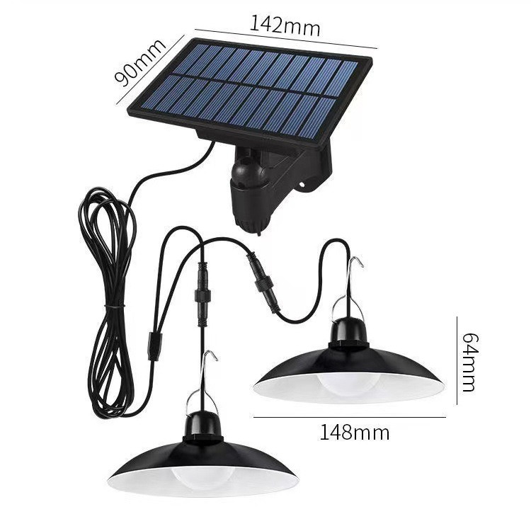 Split Solar Lamp Household Indoor Outdoor Garden Lamp Camping Tent Chandelier Light Control One-to-Two Waterproof Lamp