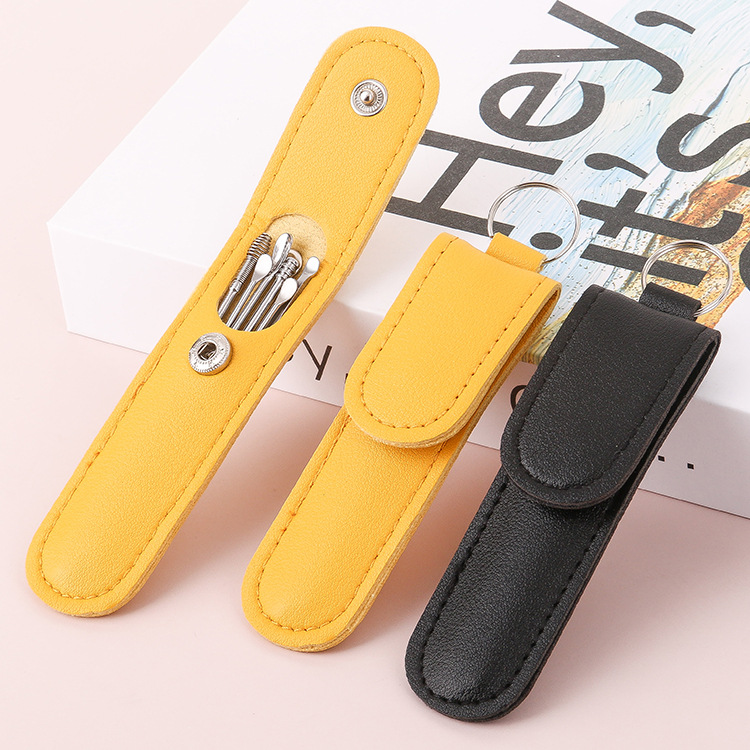 Ear scoop 6-piece set factory spiral spring ear digging ear cleaning tool set household ear digging ear scoop