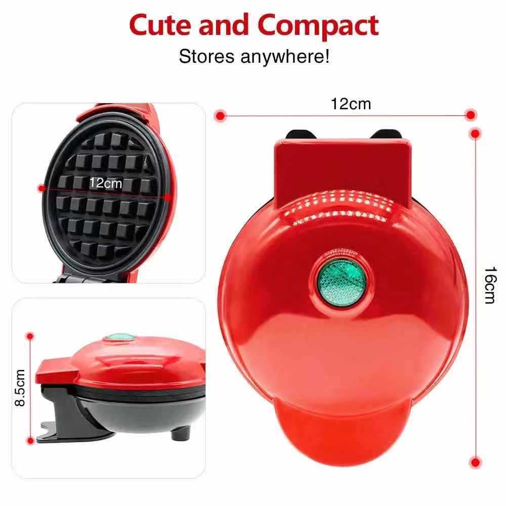 Cross-border CE certified mini waffle maker for home use MIN MAKE WAFFLE children's toast baking machine