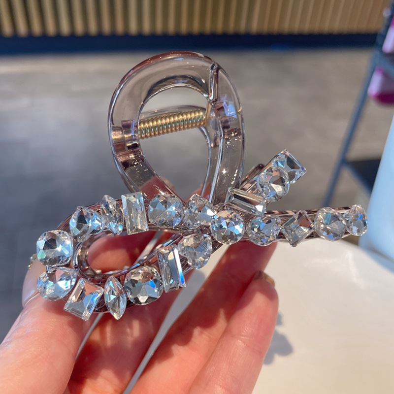 Fermaglio per capelli con impugnatura media a mezza cravatta con strass di alta qualità, testa posteriore incrociata, fermaglio per capelli con piastra di alta qualità, forcina per capelli_voghion.com
