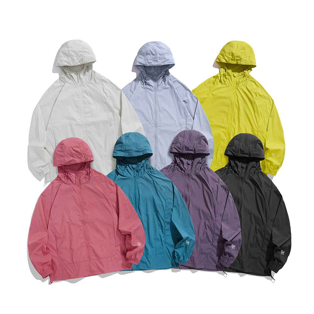 Ru-Meng Japanese Retro Seven-color UPF50 Loose Skin Clothing Hooded Rush Clothing Sun-protective Clothing Waterproof Jacket for Men and Women