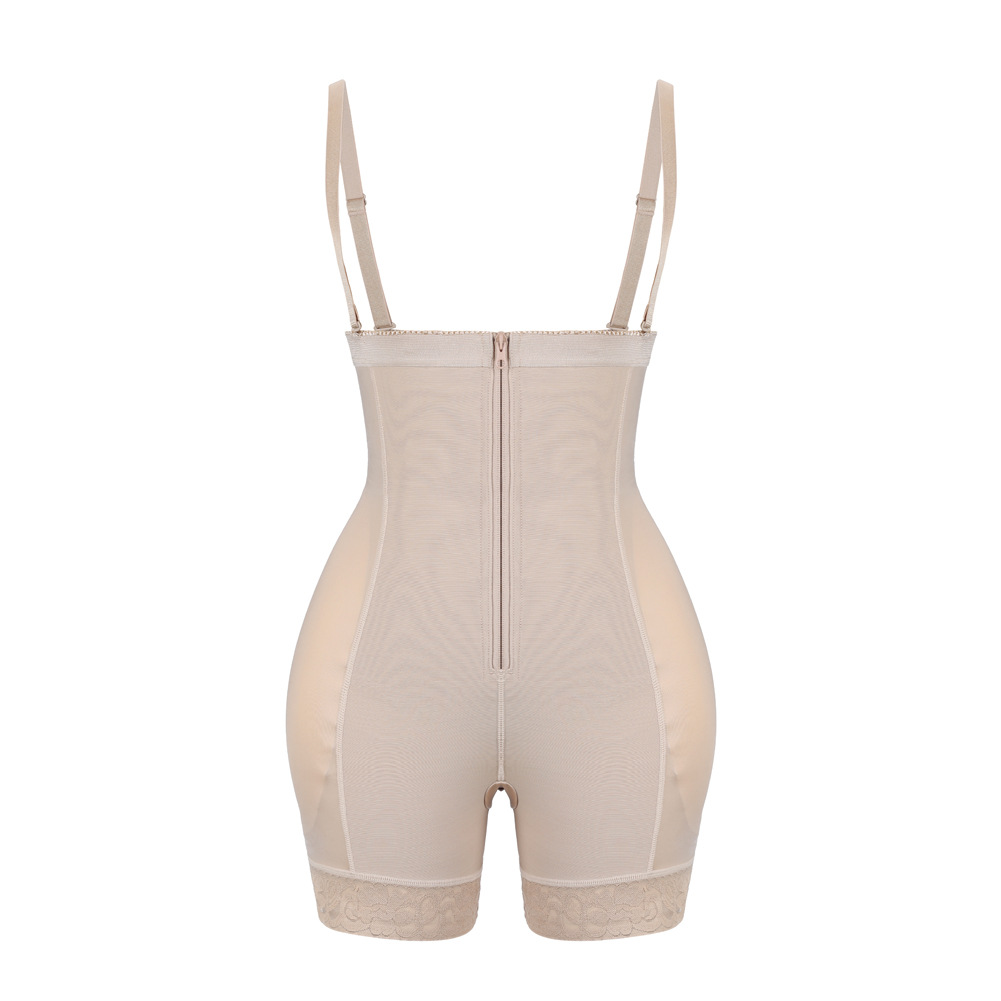 One-piece shapewear zipper-breasted corset bodysuit waist-enhancing butt pads cross-sexy body-shaping tummy-tightening pants butt-lifting pants