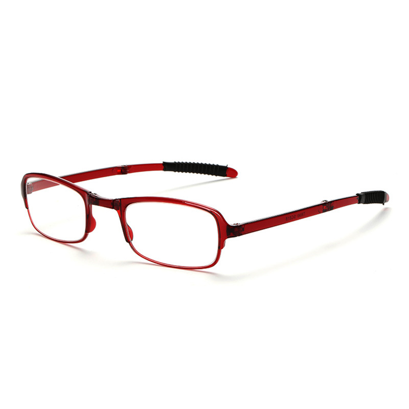 Factory direct 2023 new anti-blue folding PC Resin portable glasses ultra light stand reading glasses
