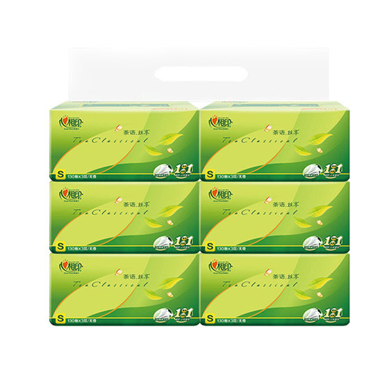 Photo printing paper tea series 130 three-layer napkin Toilet Paper 6 packs wholesale facial tissue household tissue
