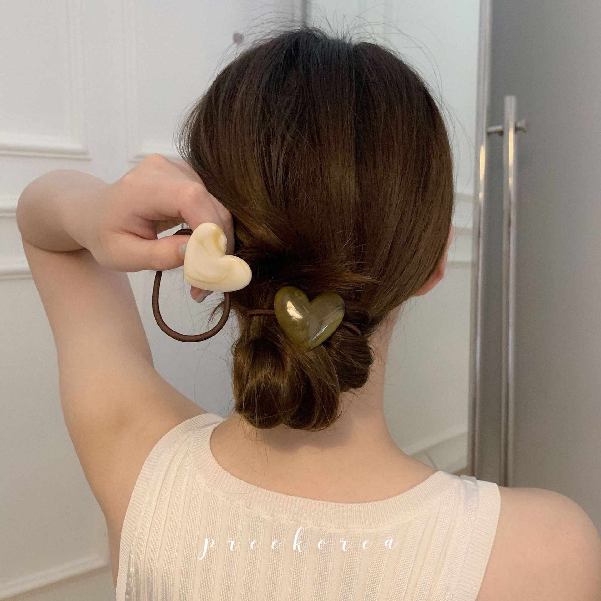 Coreano inchiostro marmo amore acido acetico minimalista vento freddo corda per capelli corda per capelli 2021 autunno e inverno Nuovo elastico_voghion.com