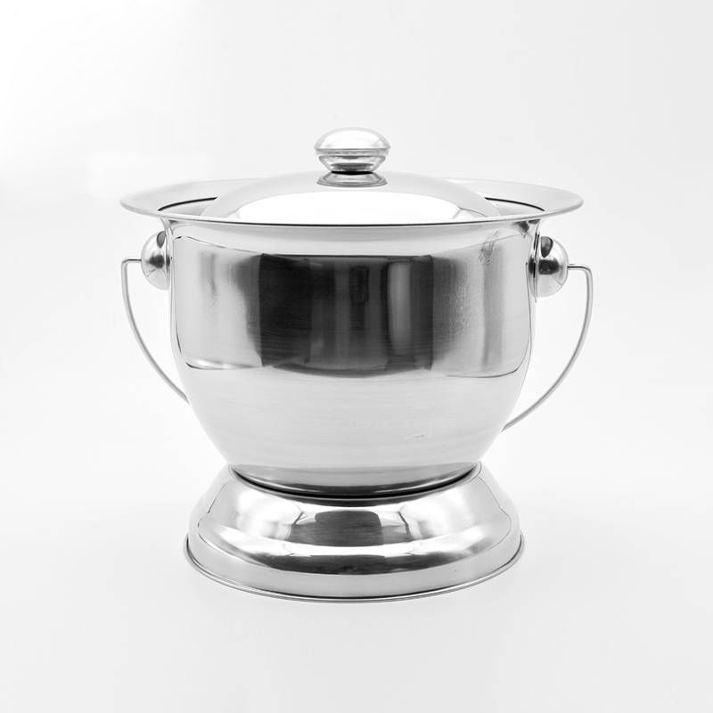 Wholesale Enamel Thickened Old Fashioned Large High Foot Spittoon Toilet Enamel Old Man's Potty Urine Basin Household Night Bucket