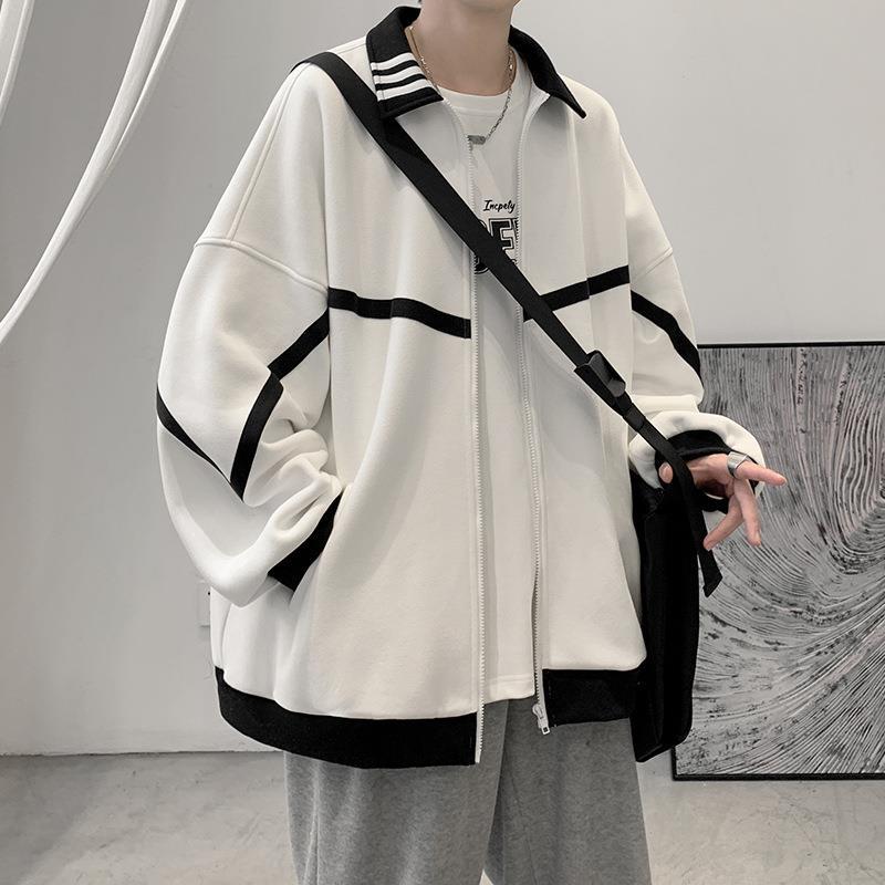 2022 New Arrival Korean Style Men's Coat ins Trendy Spring and Autumn Top Casual Loose Jacket All-Match Hong Kong Style Baseball Suit