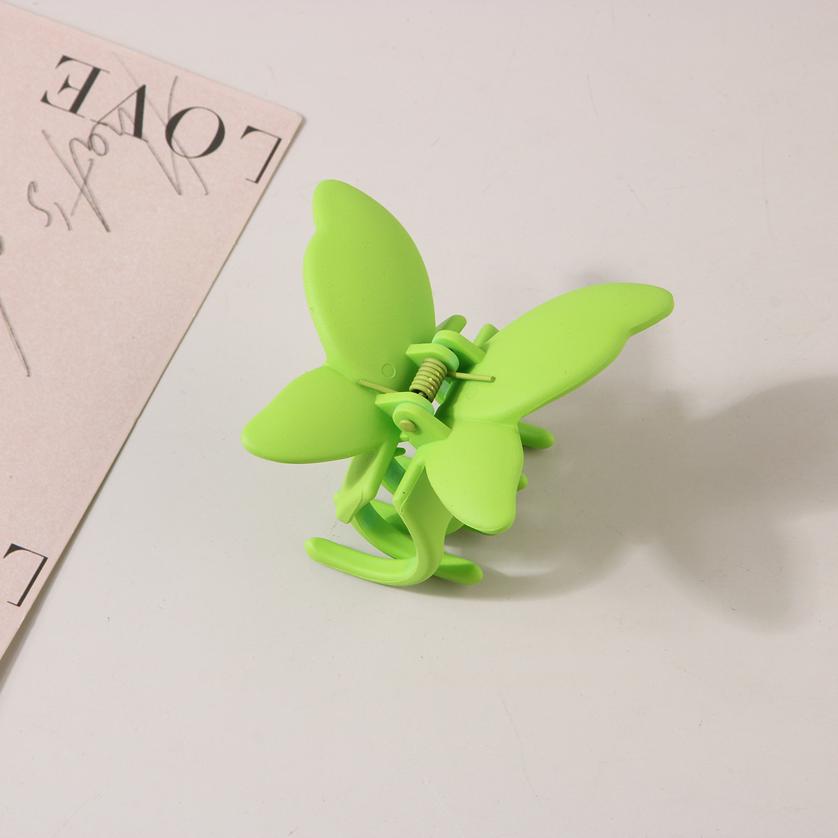 Nuovo fermaglio per capelli a forma di farfalla transfrontaliera, effetto vernice smerigliata, personalizzato, alla moda, con artiglio per la testa_voghion.com