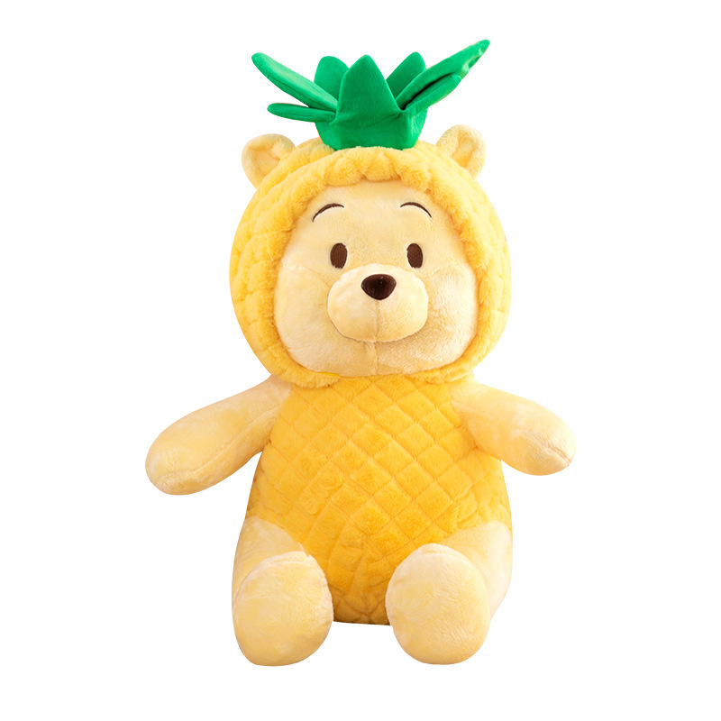 New Pineapple Winnie the Pooey Doll Cute One-shoulder Crossbody Bag Children's Birthday Gift Plush Toy