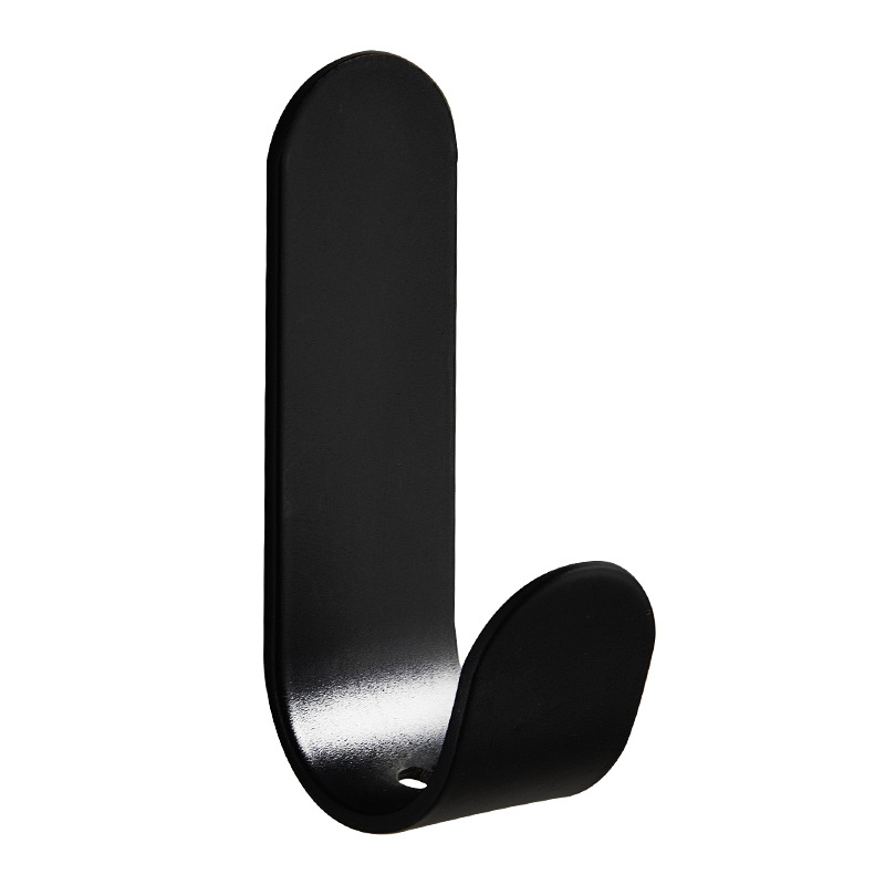 Punch-free Hook Door Rear Wall-mounted Space Aluminum Clothes Hook Bathroom Kitchen Metal Single Hook Strong Adhesive Hook