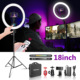 [Wireless Remote Control Version] 18-inch Ring Lamp x1 Power Supply x1 Remote Controller x1 Bluetooth x1 Lamp Holder x1 Lamp Pack (with Mobile Phone Clip)