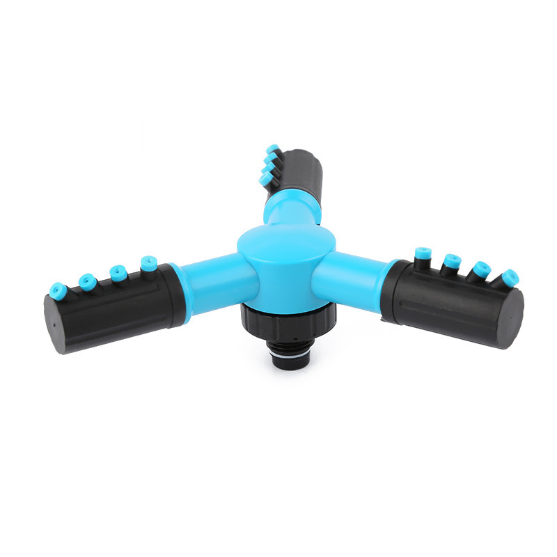 Cross-border gardening watering lawn household agricultural garden automatic rotating three-pronged sprinkler artifact garden sprinkler