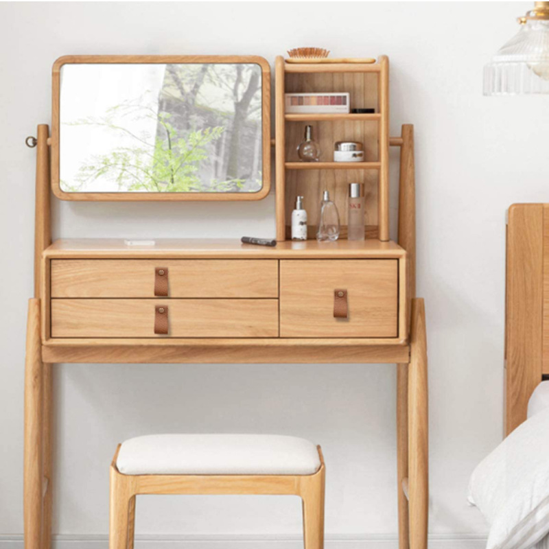 Suitable for cabinet wardrobe drawer leather door handle anti-collision retro furniture drawer handle with nut screw